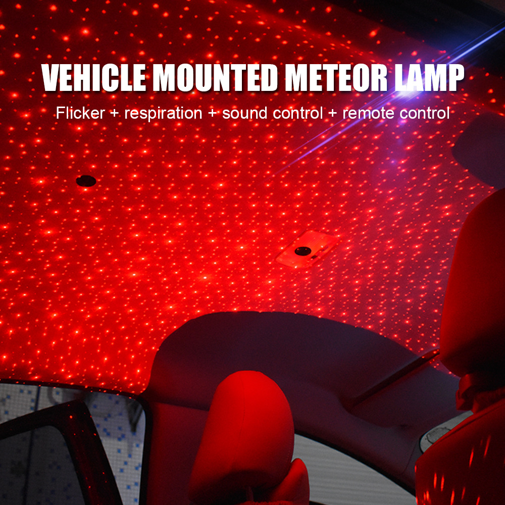 5V 5W Star Light LED Projection Decorative Light USB Atmosphere Light Modified Car Roof Sound Control Streamer